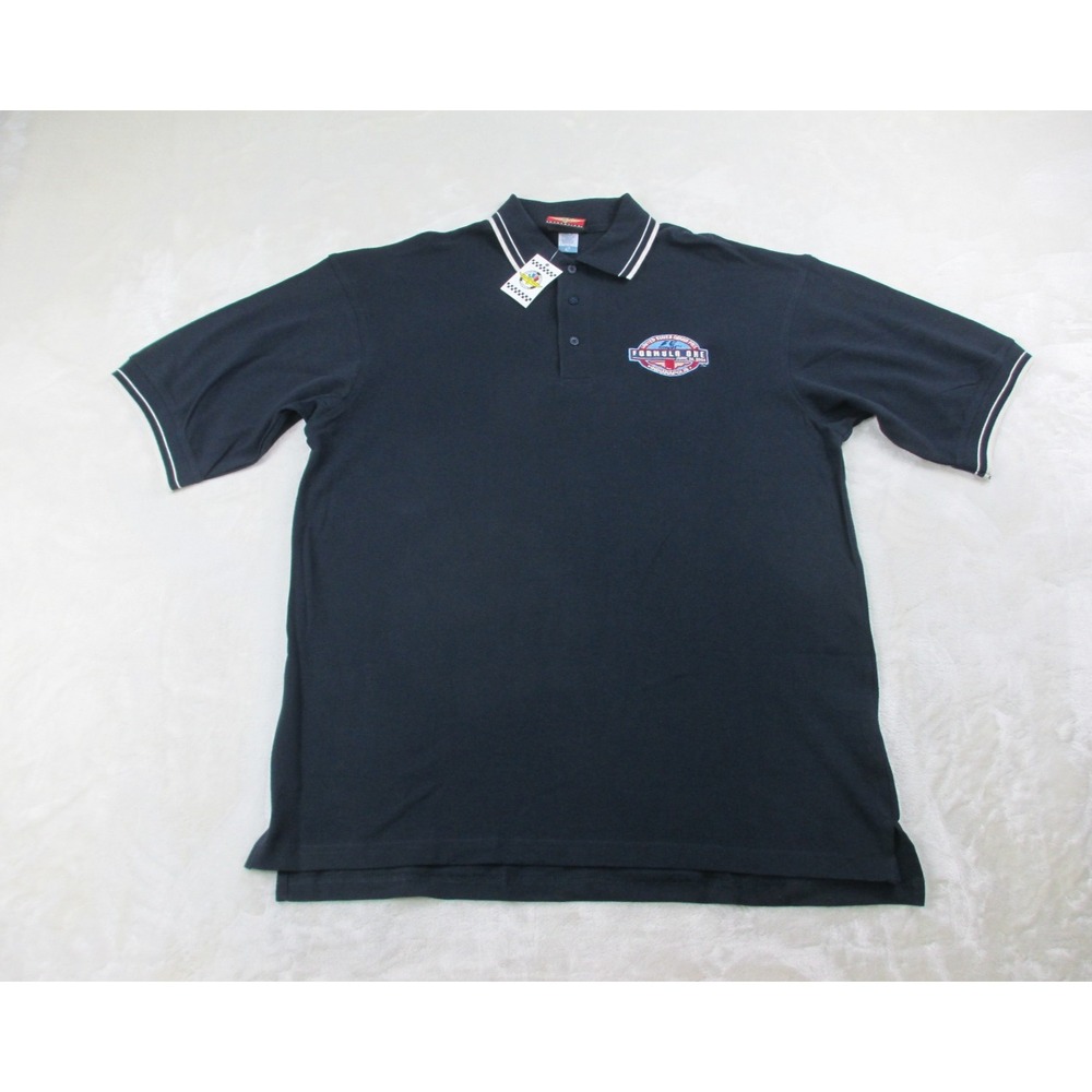 NEW VINTAGE Formla 1 Polo Shirt Mens Extra Large Black Grand Prix Racing*‎